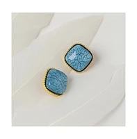 Sohi Women's Veined Stud Earrings