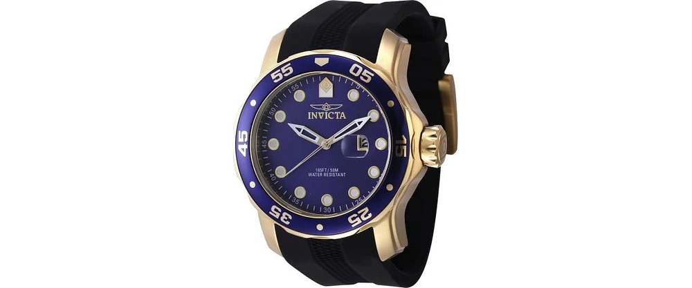 Invicta Men's 45737 Pro Diver Quartz 3 Hand Blue Dial Watch