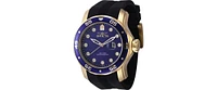 Invicta Men's 45737 Pro Diver Quartz 3 Hand Blue Dial Watch