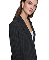 Karl Lagerfeld Paris Women's Pinstriped Notch-Lapel Blazer