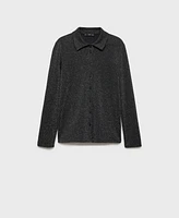 Mango Women's Lurex Knitted Shirt