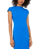 Vince Camuto Women's Mock Neck Cap-Sleeve Midi Dress