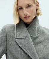 Mango Women's Lapels Wool Coat