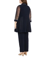 R & M Richards Plus Layered-Look Top Pull-On Pants