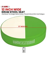 5 Core Drum Throne Padded Adjustable Guitar Stool Drummer Seat for Adults & Kids - Green