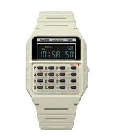 Casio Unisex Digital Calculator Ivory Resin Strap Watch 34mm