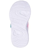 Skechers Toddler Girls Heart Lights - Lovin Reflection Light-Up Fastening Strap Casual Sneakers from Finish Line