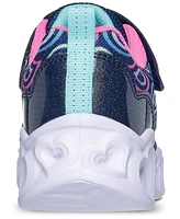 Skechers Little Girls Heart Lights - Boogie Love Stay-Put Light-Up Casual Sneakers from Finish Line