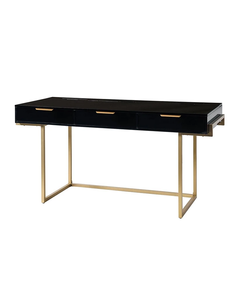Guillen Modern Desk Swith Built Outlet with 3 Drawer