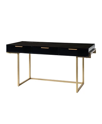 Guillen Modern Desk Swith Built Outlet with 3 Drawer
