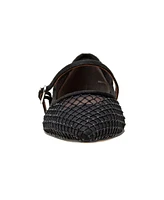 Linea Paolo Nadeen Fishnet Mary Jane Flats