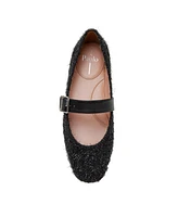 Linea Paolo Mika Faux Shearling Mary Jane Flats