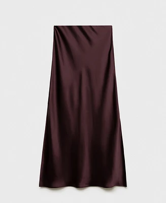 Mango Women's Satin Long Skirt