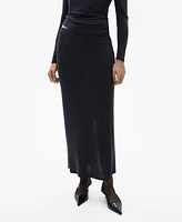 Mango Women's Long Knitted Skirt