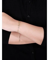 Devata Cable Link Box Chain Slider Bolo Bracelet in 14K Gold, Fits 6.0 in to 8.0 in wrist, approx. 5.4 grams