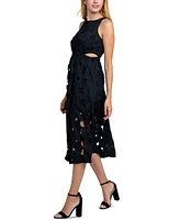 Sam Edelman Women's Embroidered Side-Cutout Midi Dress