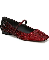 Franco Sarto Women's Tinsley Rhinestone Square Toe Mary Jane Flats