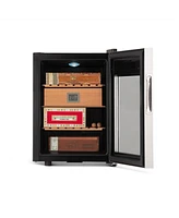 Newair 250 Count Electric Cigar Humidor Wineador in Stainless Steel with Opti-Temp Heating and Cooling Function, Spanish Cedar Shelves, Digital Thermo