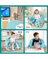 Gouun Kids Armchair with Plush Velvet Cover and Soft Sponge Filling