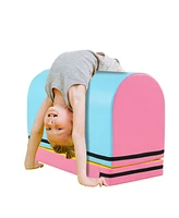 Costway Mailbox Tumbling Mat Gymnastics Vaulting Box with Detachable Mat & Carrying Handle