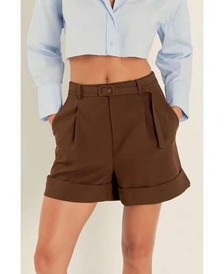 endless rose Women's Belted Shorts Trousers