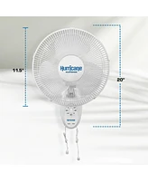 Hurricane Supreme 12 Inch Oscillating 3 Speed Portable Wall Mount Fan