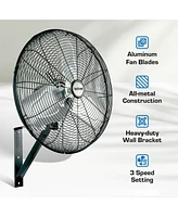 Hurricane Inch Pro Commercial Grade Classic Oscillating Wall Mount Fan