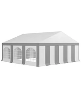 Outsunny 20' x 20' Heavy-duty Large Wedding Tent with Sidewalls