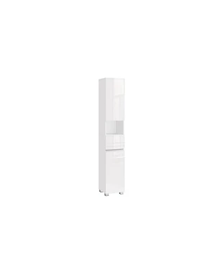 Slickblue Tall Bathroom Cabinet Slim Storage for Space-Saving Organization