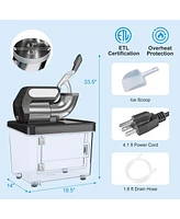 Costway 660LBS/H Commercial Ice Crusher with Dual Blades Safety On/Off Switch for Home