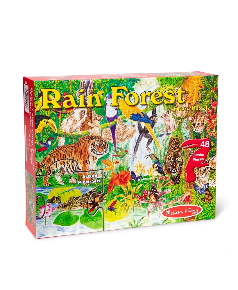 Melissa and Doug Rainforest Floor Puzzle, 48 Pieces