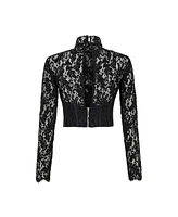 Nocturne Women's Corset-Look Lace Blouse