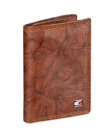 Tommy Hilfiger Men's Rfid Huck Leather Trifold Wallet