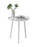 Kings Brand Furniture – Round Metal Side End Table, Nightstand Accent Pedestal Plant Stand for Bedroom Living Room