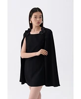 Nocturne Women's Cape Sleeve Mini Dress
