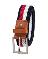 Tommy Hilfiger Men's Giftable Boxed Fully Adjustable Stretch Casual Braided Belt