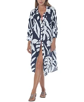 Raviya Women's Printed Shirtdress Cover-Up