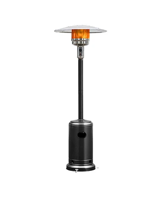 50000 Btu Propane Patio Heater Standing Steel with Wheels