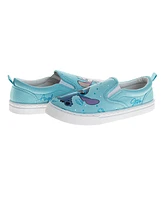 Disney Little and Big Kids Stitch Angel Girls' Slip On Low Top Canvas Sneakers