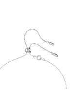 Swarovski Round Cut Rhodium Plated Attract Y Necklace