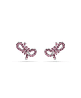 Swarovski Lifelong Bow Rhodium Plated Stud Earrings