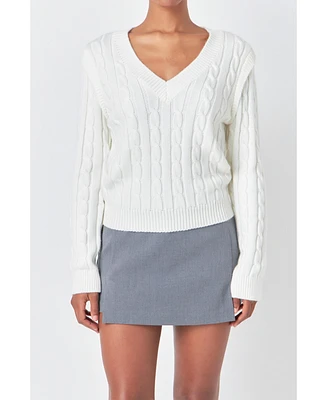 endless rose Women's Cable Knit Sweater