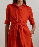 Lauren Ralph Women's Linen Shirtdress