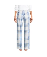 Lands' End Women's Print Flannel Pajama Pants