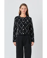 endless rose Women's Diamond Pattern Knit