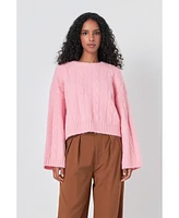 endless rose Women's Cable Knit Sweater