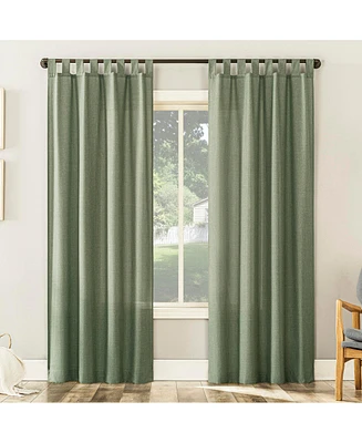 No. 918 Clifford Heathered Texture Semi-Sheer Tab Top Curtain Panel