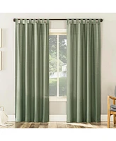 No. 918 Clifford Heathered Texture Semi-Sheer Tab Top Curtain Panel