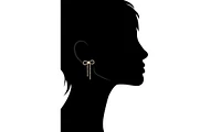 Rivka Friedman Cubic Zirconia Encrusted Dangling Bow Earrings