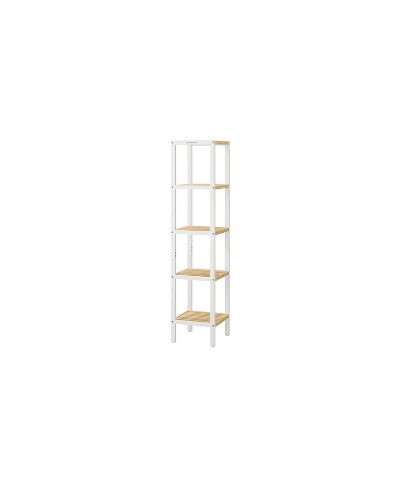 Slickblue 5-Tier Bathroom Shelf and Standing Kitchen Rack for Storage and Organization